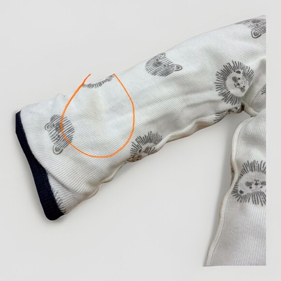 Quince Organic Cotton Reversible Baby Jacket in Navy Blue/Stripe 3-6 Months Boy - Picture 10 of 10